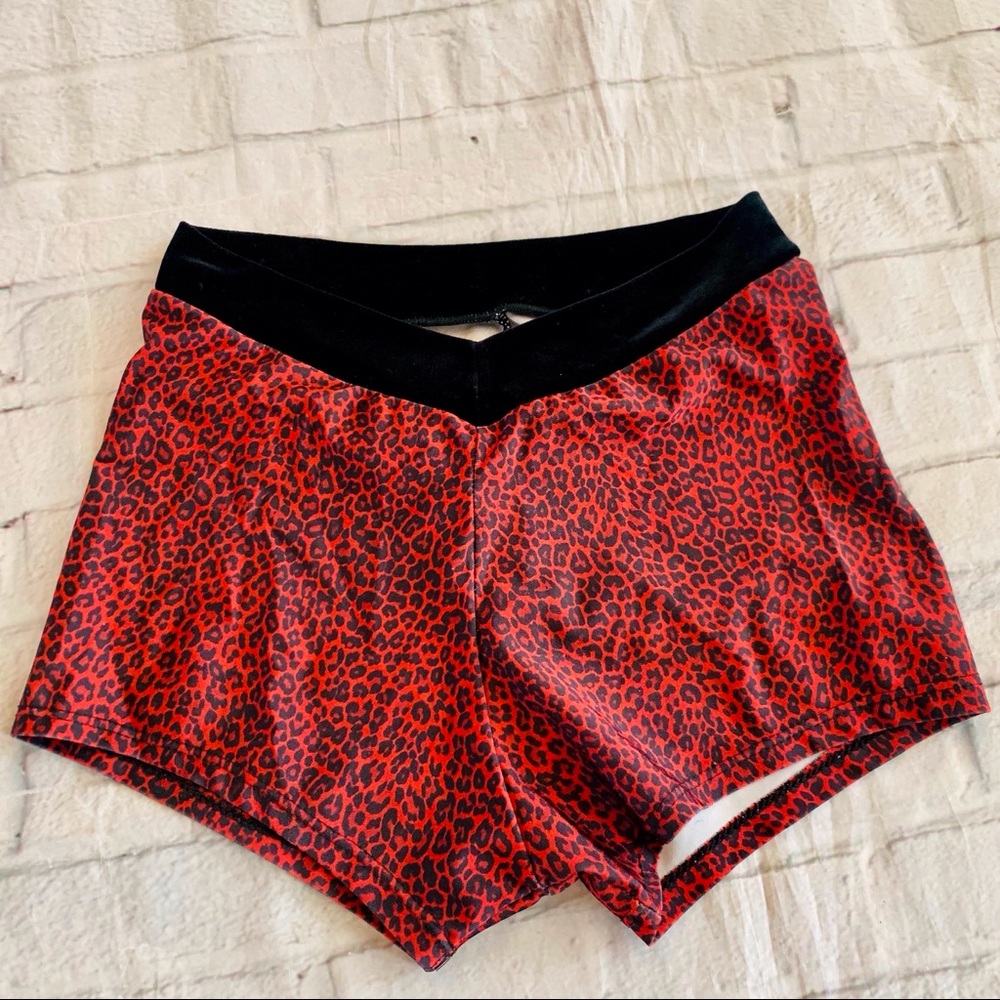 Pumpers Cheetah Print Dance Shorts Small Adult